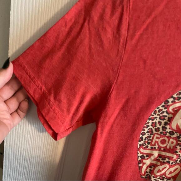 Texas True Threads Leopard Football Helmet Tee Women's Size Small Short Sleeves - Picture 3 of 5